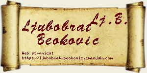 Ljubobrat Beoković vizit kartica